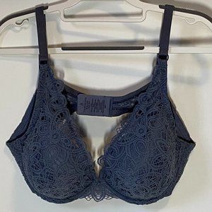 Third Love 38 C Boho Lace Uplift Bra Blue
